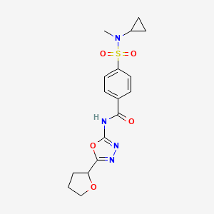 4-(N-cyclopropyl-N-methylsulfamoyl)-N-(5-(tetrahydrofuran-2-yl)-1,3,4-oxadiazol-2-yl)benzamide