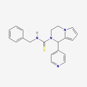 molecular formula C20H20N4S B2720480 N-benzyl-1-(pyridin-4-yl)-3,4-dihydropyrrolo[1,2-a]pyrazine-2(1H)-carbothioamide CAS No. 393832-45-6