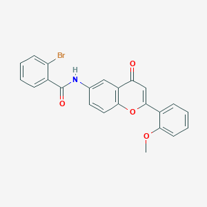 molecular formula C23H16BrNO4 B2720481 2-溴-N-[2-(2-甲氧基苯基)-4-氧代-4H-香豆素-6-基]苯甲酰胺 CAS No. 923676-01-1