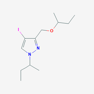 molecular formula C12H21IN2O B2720484 3-(sec-butoxymethyl)-1-sec-butyl-4-iodo-1H-pyrazole CAS No. 1856043-29-2