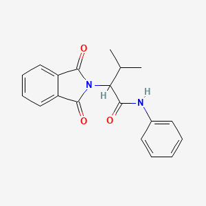 molecular formula C19H18N2O3 B2720487 2-(1,3-dioxoisoindolin-2-yl)-3-methyl-N-phenylbutanamide CAS No. 140244-49-1