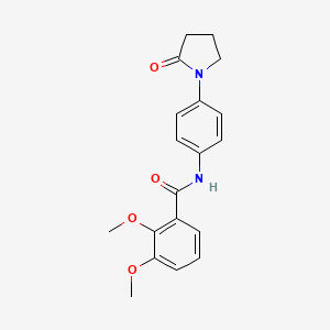 molecular formula C19H20N2O4 B2720488 2,3-dimethoxy-N-(4-(2-oxopyrrolidin-1-yl)phenyl)benzamide CAS No. 941992-64-9