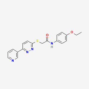 molecular formula C19H18N4O2S B2720496 N-(4-ethoxyphenyl)-2-(6-pyridin-3-ylpyridazin-3-yl)sulfanylacetamide CAS No. 872701-92-3