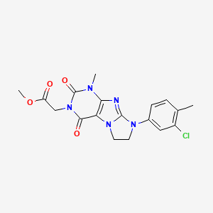 Methyl 2-[8-(3-chloro-4-methylphenyl)-1-methyl-2,4-dioxo-1,3,5-trihydroimidazo lidino[1,2-h]purin-3-yl]acetate