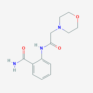 molecular formula C13H17N3O3 B2720501 2-[(吗啉-4-基乙酰)氨基]苯甲酰胺 CAS No. 55695-73-3