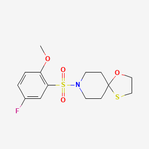 8-((5-Fluoro-2-methoxyphenyl)sulfonyl)-1-oxa-4-thia-8-azaspiro[4.5]decane