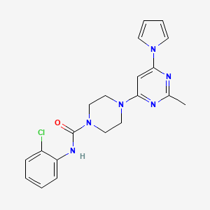 N-(2-chlorophenyl)-4-(2-methyl-6-(1H-pyrrol-1-yl)pyrimidin-4-yl)piperazine-1-carboxamide