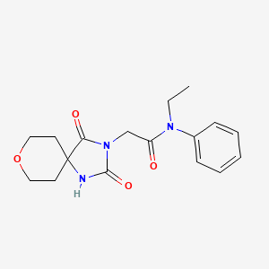 2-(2,4-dioxo-8-oxa-1,3-diazaspiro[4.5]dec-3-yl)-N-ethyl-N-phenylacetamide