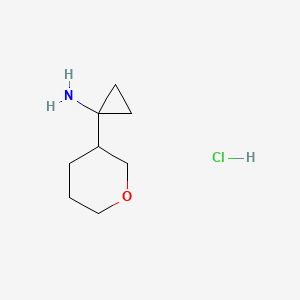 molecular formula C8H16ClNO B2720515 1-(氧杂环戊-3-基)环丙胺;盐酸盐 CAS No. 2228968-43-0