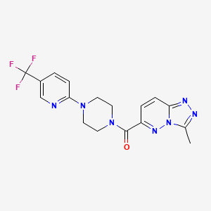 (3-Methyl-[1,2,4]triazolo[4,3-b]pyridazin-6-yl)-[4-[5-(trifluoromethyl)pyridin-2-yl]piperazin-1-yl]methanone