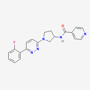 molecular formula C20H18FN5O B2720521 N-{1-[6-(2-fluorophenyl)pyridazin-3-yl]pyrrolidin-3-yl}isonicotinamide CAS No. 1421533-10-9