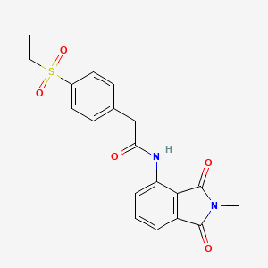 2-(4-(ethylsulfonyl)phenyl)-N-(2-methyl-1,3-dioxoisoindolin-4-yl)acetamide
