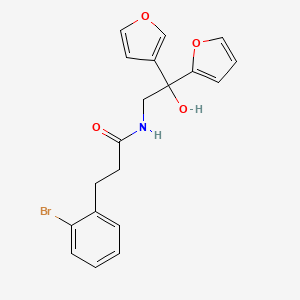 molecular formula C19H18BrNO4 B2720533 3-(2-溴苯基)-N-[2-(呋喃-2-基)-2-(呋喃-3-基)-2-羟基乙基]丙酰胺 CAS No. 2097902-45-7