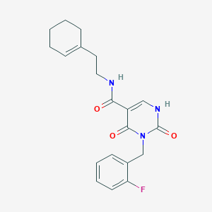 N-(2-(cyclohex-1-en-1-yl)ethyl)-3-(2-fluorobenzyl)-2,4-dioxo-1,2,3,4-tetrahydropyrimidine-5-carboxamide