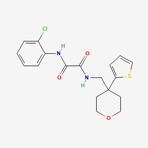 N1-(2-chlorophenyl)-N2-((4-(thiophen-2-yl)tetrahydro-2H-pyran-4-yl)methyl)oxalamide