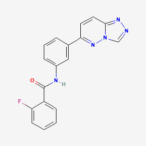 2-fluoro-N-[3-([1,2,4]triazolo[4,3-b]pyridazin-6-yl)phenyl]benzamide