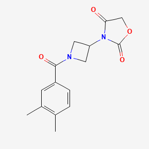 molecular formula C15H16N2O4 B2720545 3-(1-(3,4-Dimethylbenzoyl)azetidin-3-yl)oxazolidine-2,4-dione CAS No. 2034359-24-3