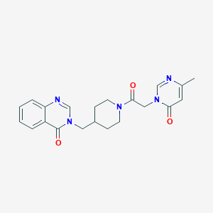 3-[[1-[2-(4-Methyl-6-oxopyrimidin-1-yl)acetyl]piperidin-4-yl]methyl]quinazolin-4-one