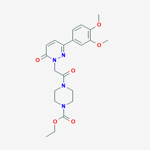 ethyl 4-(2-(3-(3,4-dimethoxyphenyl)-6-oxopyridazin-1(6H)-yl)acetyl)piperazine-1-carboxylate