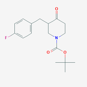 molecular formula C17H22FNO3 B2720551 Tert-butyl 3-[(4-fluorophenyl)methyl]-4-oxopiperidine-1-carboxylate CAS No. 1260806-47-0