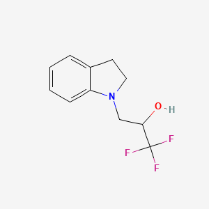 3-(2,3-dihydro-1H-indol-1-yl)-1,1,1-trifluoropropan-2-ol