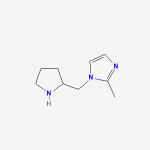 molecular formula C9H15N3 B2720559 2-methyl-1-(pyrrolidin-2-ylmethyl)-1H-imidazole CAS No. 1249420-76-5