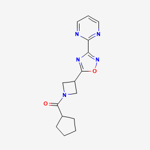 Cyclopentyl(3-(3-(pyrimidin-2-yl)-1,2,4-oxadiazol-5-yl)azetidin-1-yl)methanone