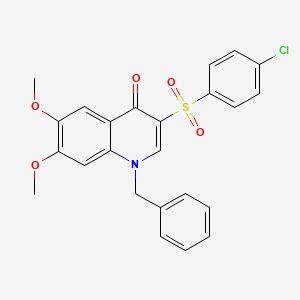 1-Benzyl-3-(4-chlorophenyl)sulfonyl-6,7-dimethoxyquinolin-4-one