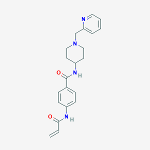 molecular formula C21H24N4O2 B2720570 4-(Prop-2-enoylamino)-N-[1-(pyridin-2-ylmethyl)piperidin-4-yl]benzamide CAS No. 2249617-61-4