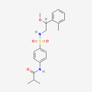 molecular formula C20H26N2O4S B2720574 N-(4-(N-(2-methoxy-2-(o-tolyl)ethyl)sulfamoyl)phenyl)isobutyramide CAS No. 1797338-56-7