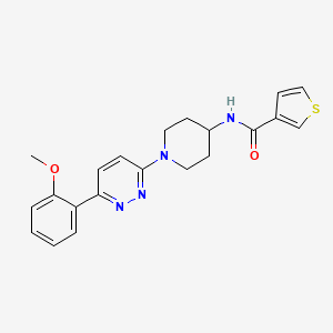 molecular formula C21H22N4O2S B2720582 N-[1-[6-(2-Methoxyphenyl)pyridazin-3-yl]piperidin-4-yl]thiophene-3-carboxamide CAS No. 2310172-20-2