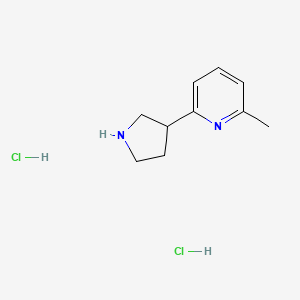 molecular formula C10H16Cl2N2 B2720584 2-甲基-6-(吡咯烷-3-基)吡啶二盐酸盐 CAS No. 1909308-54-8