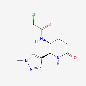 2-Chloro-N-[(2S,3R)-2-(1-methylpyrazol-4-yl)-6-oxopiperidin-3-yl]acetamide
