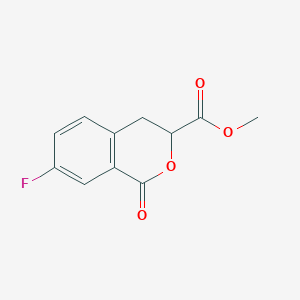 molecular formula C11H9FO4 B2720595 Methyl 7-fluoro-1-oxo-3,4-dihydroisochromene-3-carboxylate CAS No. 1601729-95-6