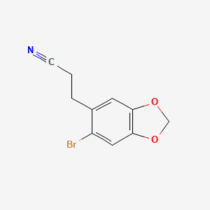 3-(6-Bromo-1,3-benzodioxol-5-yl)propanenitrile