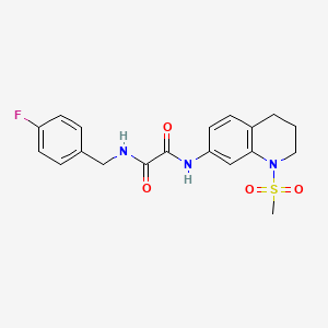 N-[(4-fluorophenyl)methyl]-N'-(1-methylsulfonyl-3,4-dihydro-2H-quinolin-7-yl)oxamide