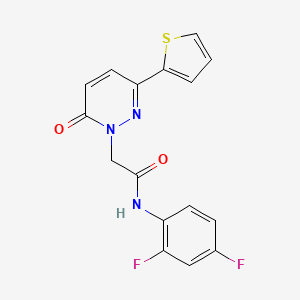 molecular formula C16H11F2N3O2S B2720603 N-(2,4-difluorophenyl)-2-(6-oxo-3-thiophen-2-ylpyridazin-1-yl)acetamide CAS No. 923100-09-8