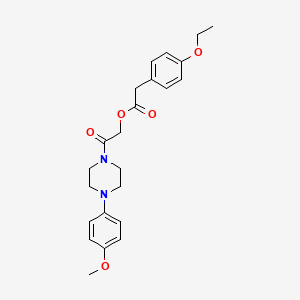 molecular formula C23H28N2O5 B2720608 2-[4-(4-Methoxyphenyl)piperazin-1-yl]-2-oxoethyl (4-ethoxyphenyl)acetate CAS No. 1327385-32-9