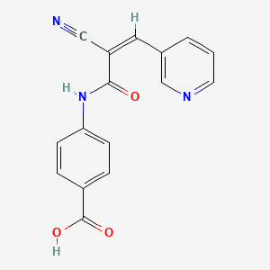 molecular formula C16H11N3O3 B2720627 4-[[(Z)-2-Cyano-3-pyridin-3-ylprop-2-enoyl]amino]benzoic acid CAS No. 333424-18-3