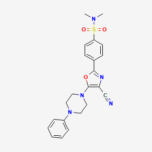 4-[4-cyano-5-(4-phenylpiperazin-1-yl)-1,3-oxazol-2-yl]-N,N-dimethylbenzenesulfonamide