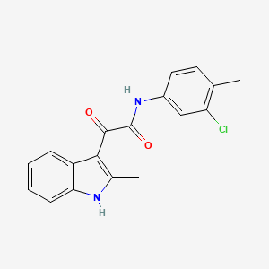 molecular formula C18H15ClN2O2 B2720635 N-(3-chloro-4-methylphenyl)-2-(2-methyl-1H-indol-3-yl)-2-oxoacetamide CAS No. 852372-08-8