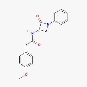 2-(4-methoxyphenyl)-N-(2-oxo-1-phenylazetidin-3-yl)acetamide