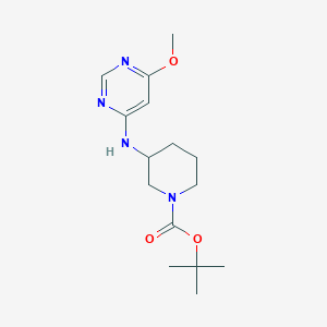 molecular formula C15H24N4O3 B2720644 3-(6-Methoxy-pyrimidin-4-ylamino)-piperidine-1-carboxylic acid tert-butyl ester CAS No. 1353955-36-8