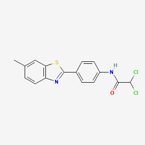 2,2-dichloro-N-[4-(6-methyl-1,3-benzothiazol-2-yl)phenyl]acetamide