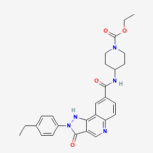 molecular formula C27H29N5O4 B2720660 3-{[5-(4-氟苯基)嘧啶-2-基]氨基}-N-(2-苯乙基)苯甲酰胺 CAS No. 1251601-75-8