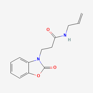 molecular formula C13H14N2O3 B2720666 N-烯丙基-3-(2-氧代苯并[d]噁唑-3(2H)-基)丙酰胺 CAS No. 851988-80-2