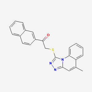 2-((5-Methyl-[1,2,4]triazolo[4,3-a]quinolin-1-yl)thio)-1-(naphthalen-2-yl)ethanone