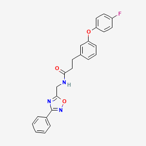 3-[3-(4-fluorophenoxy)phenyl]-N-[(3-phenyl-1,2,4-oxadiazol-5-yl)methyl]propanamide