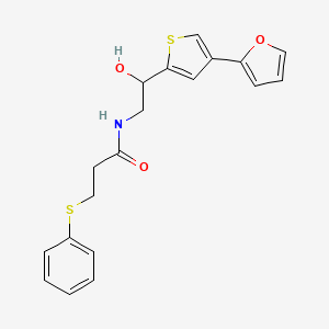 N-[2-[4-(Furan-2-yl)thiophen-2-yl]-2-hydroxyethyl]-3-phenylsulfanylpropanamide