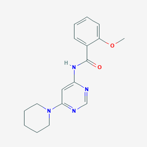 molecular formula C17H20N4O2 B2720686 2-methoxy-N-(6-(piperidin-1-yl)pyrimidin-4-yl)benzamide CAS No. 1705952-73-3